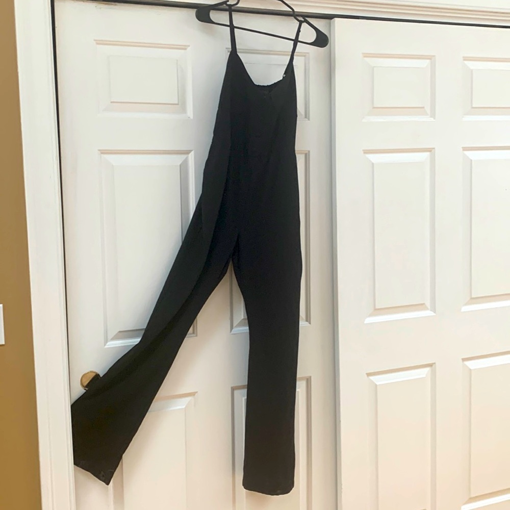 KARDASHIAN KOLLECTION black jumper size Large CORSET STYLE FRONT with pockets!
